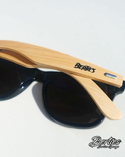 Load image into Gallery viewer, Bertie’s Premium Polarised Wooden Arm Sunglasses – Black Frame