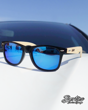 Load image into Gallery viewer, Bertie’s Premium Polarised Wooden Arm Sunglasses – Black Frame