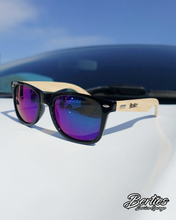 Load image into Gallery viewer, Bertie’s Premium Polarised Wooden Arm Sunglasses – Black Frame