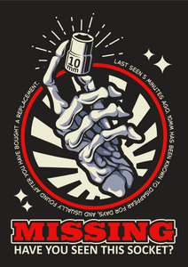 Bertie’s “Missing 10mm Socket” T-Shirt Funny Mechanic Tee
