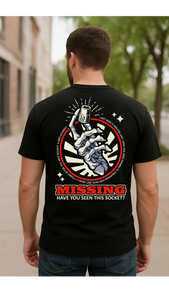 Bertie’s “Missing 10mm Socket” T-Shirt Funny Mechanic Tee